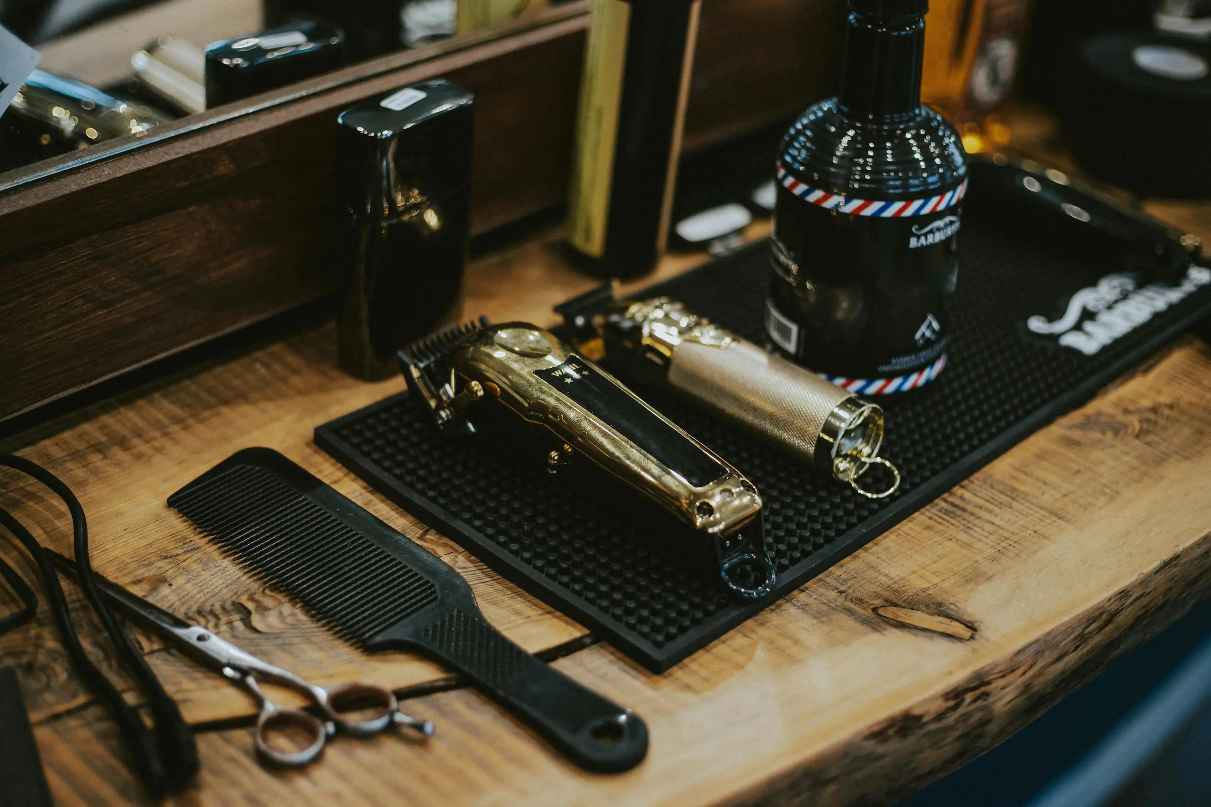 Barber tools and clippers at Mana Fade Studio in Hobart